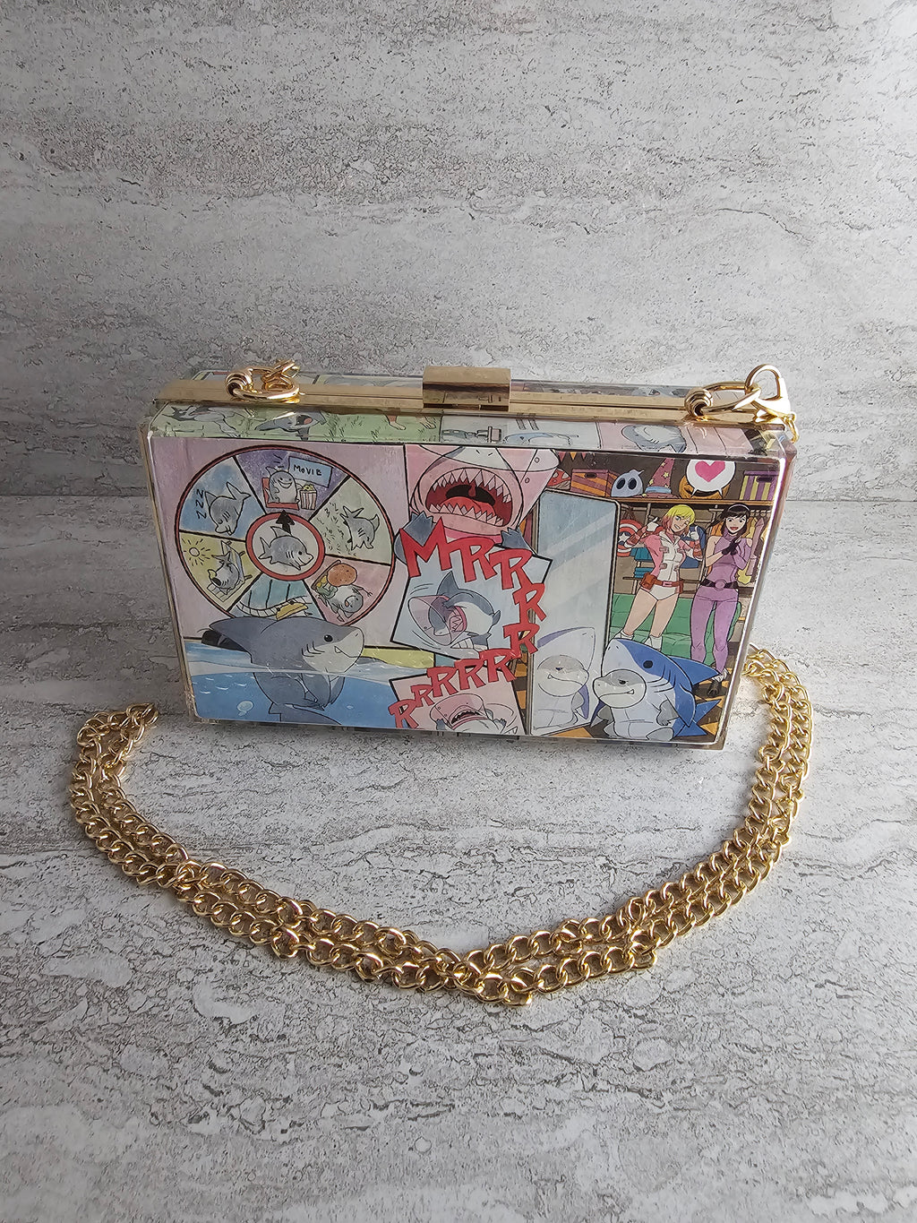 Jeff the Shark Clutch Bag